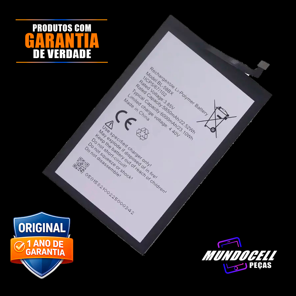 Bateria Infinix Hot 9 Play Hot 10 Play BL-58BX Alta Durabilidade Garantia 1 Ano