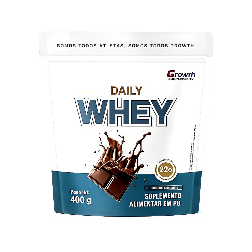Daily Whey Protein 400g Concentrado 22g Proteína por Dose Ganho de Massa, Hipertrofia e Recuperação
