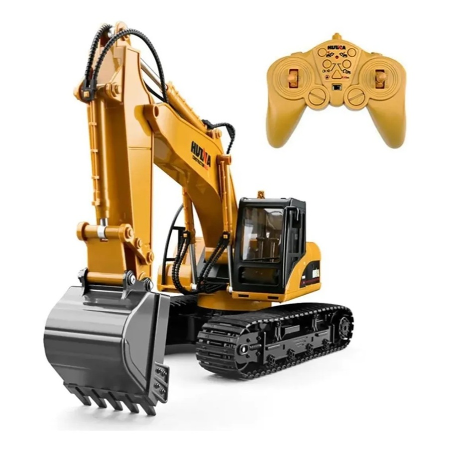 Trator Retro Escavadeira Hui Na Toys 1535 - Controle Remoto 9 canais - Escala 1:14 - 2.4ghz