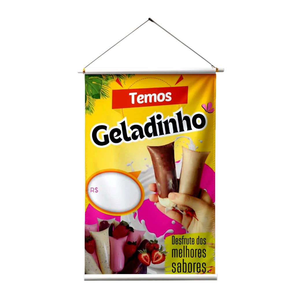 Detalhes do BANNER COMERCIAL - GELADINHO MELHORES SABORES