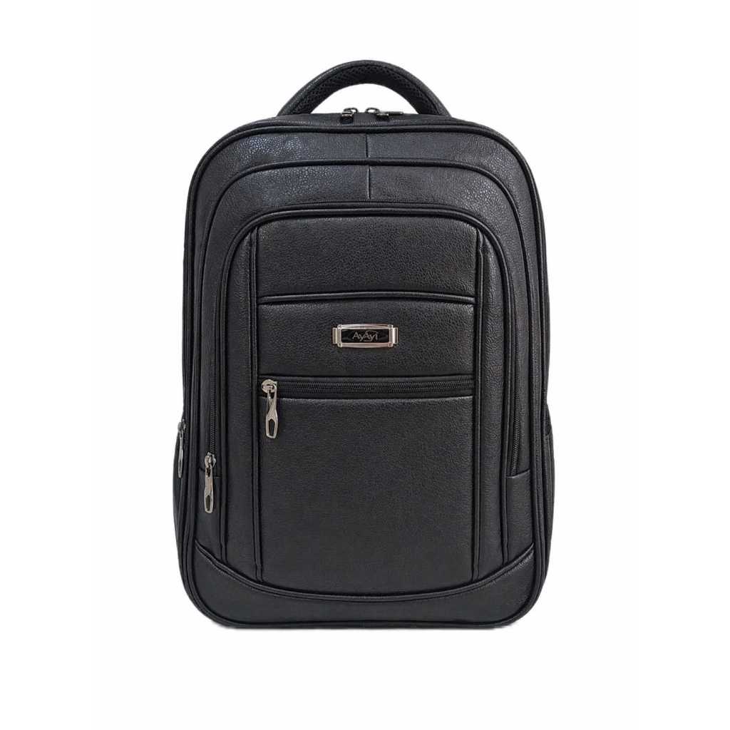 Mochila Couro PU Gigante Executiva Para Notebook Trabalho Faculdade Reforçada Antifurto Senha Cabo De Aço USB