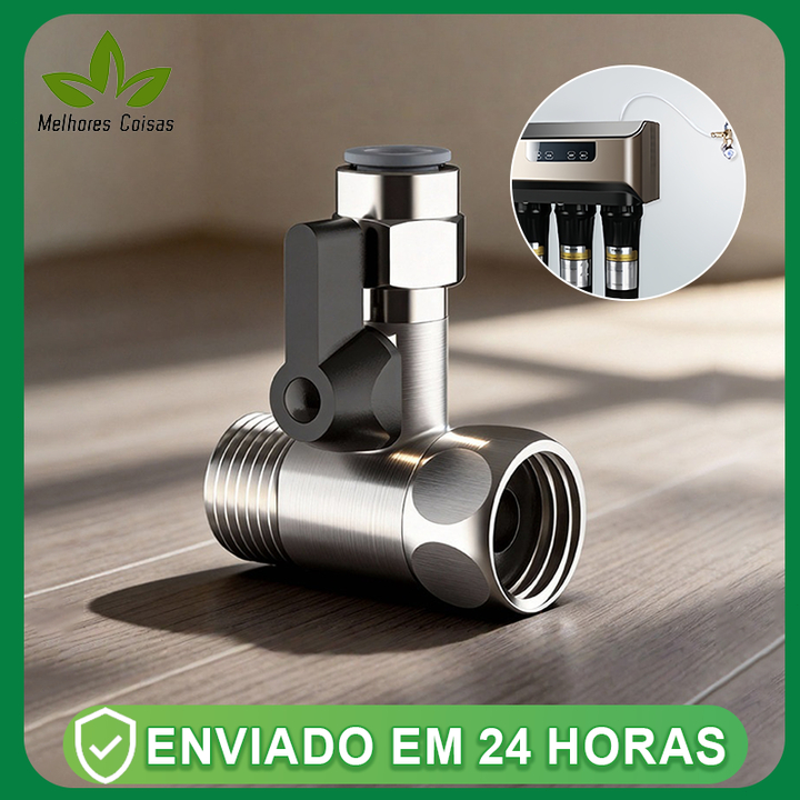 Adaptador Válvula Conexão Filtro Purificador de Água  para Purificador de Água 1/2" x 1/4