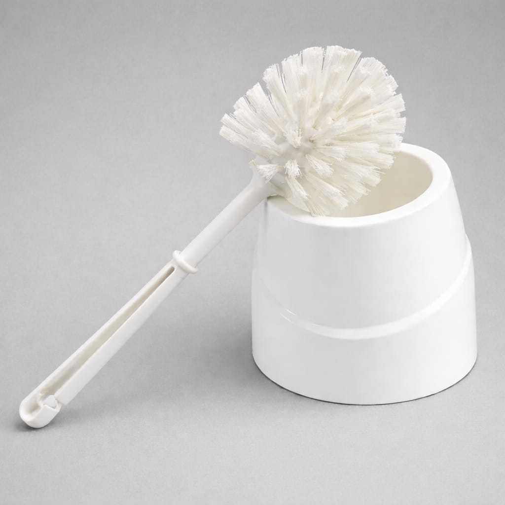Escova Sanitária Branca Chique Com Suporte Varios Modelos Silicone em Oferta na Shopee