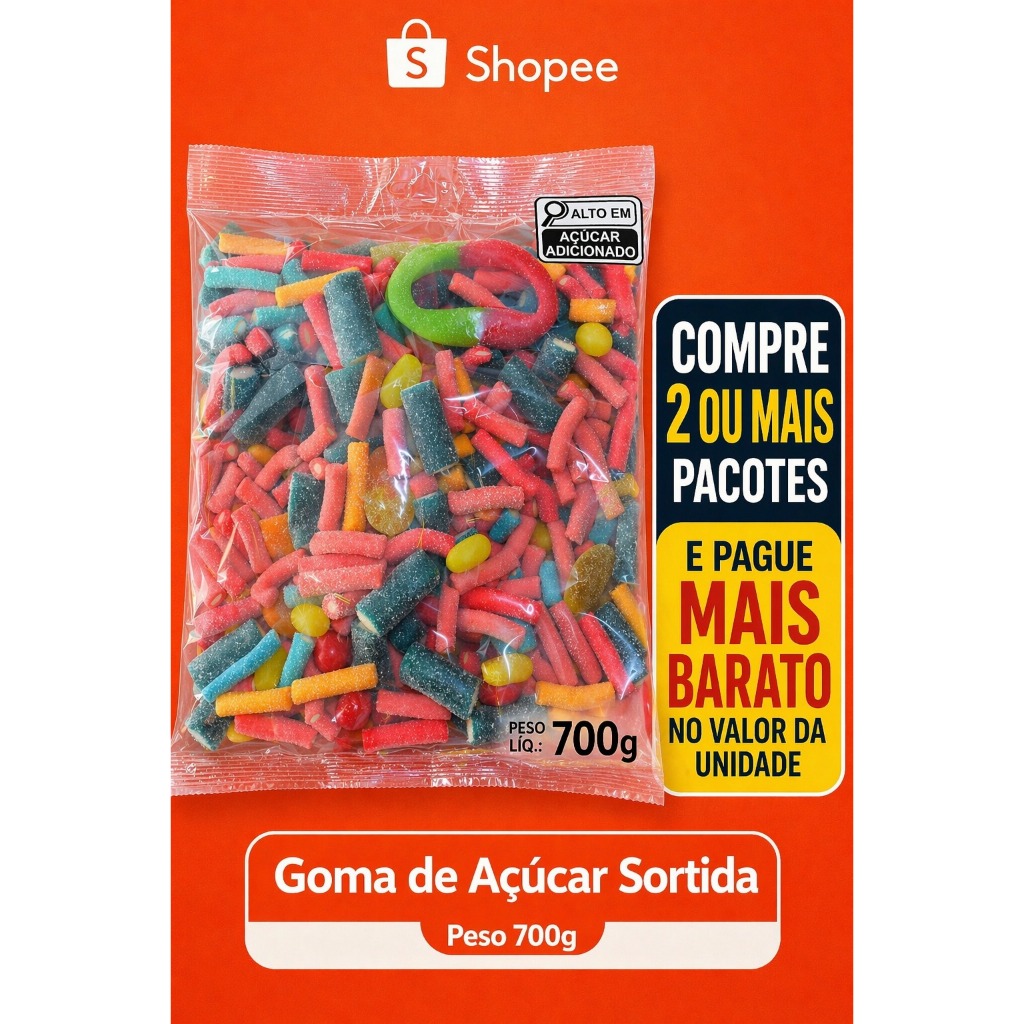MIX REGALIZ 700G DOCILE – BALAS DOCES E AZEDAS TIPO AS DO SHOPPING! PACOTE SORTIDO GRANDE E IRRESISTÍVEL