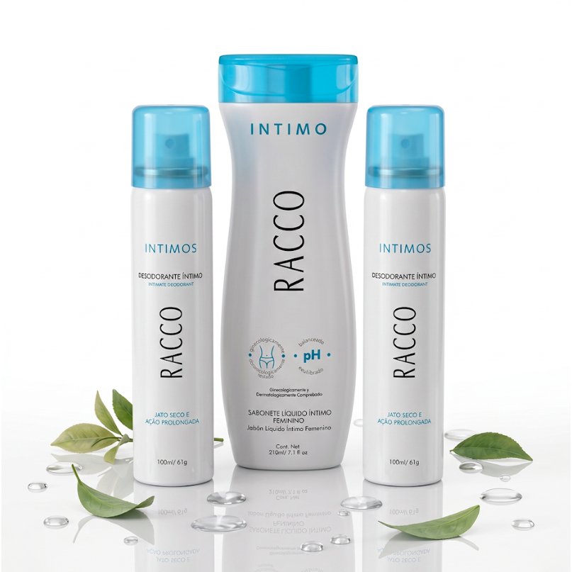 Kit 1 Sabonete Liquido + 2 Desodorante Intimo - Racco