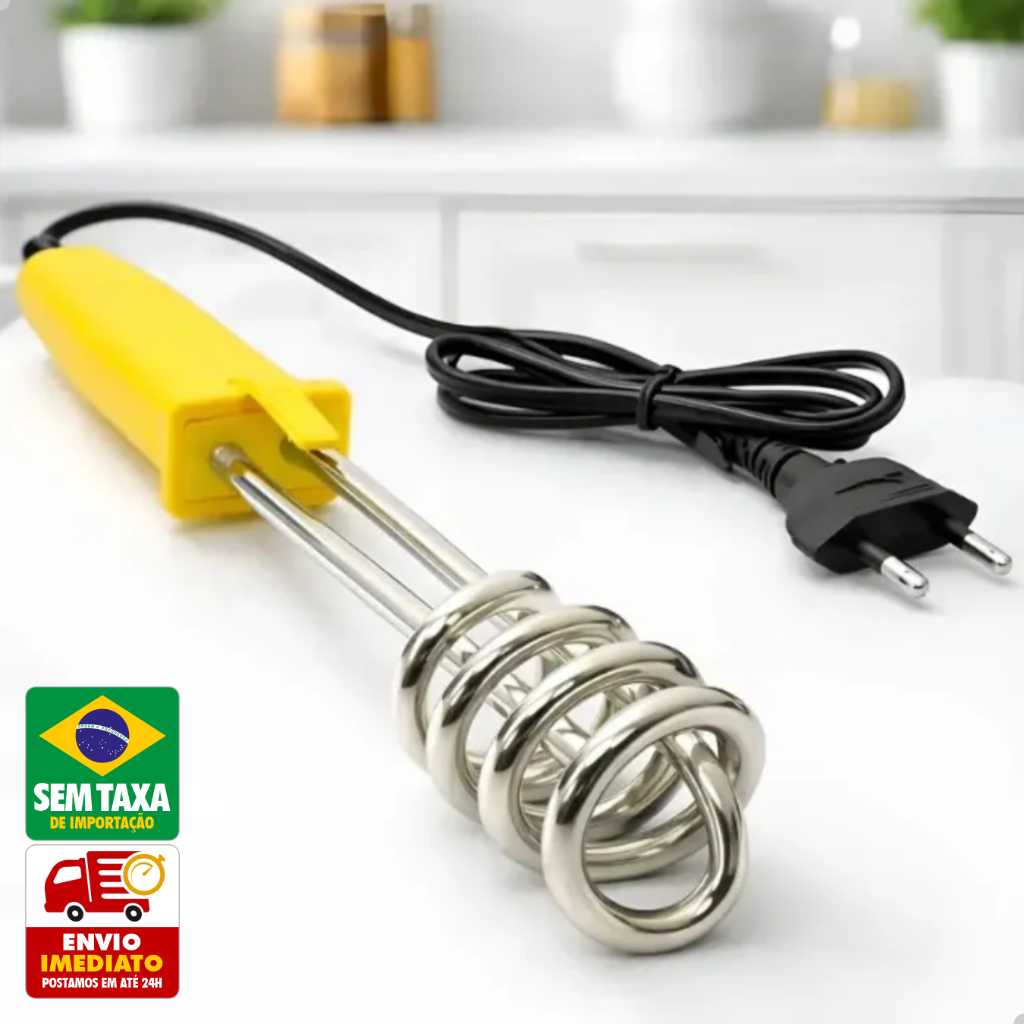 Ebulidor Elétrico Rabo Quente 220V 1000W Aquecedor Portátil Ferver Água Rápido Café Chá