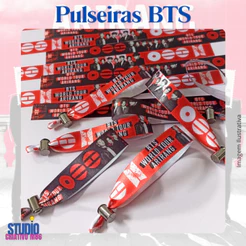 BTS World Tour Arirang - K Pop - Pulseiras BTS ARIRANG TOUR BRASIL - ARMYS - KPOP - Acompanha BRINDE