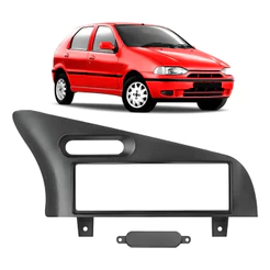 Moldura Rádio 1 Din Fiat Palio Siena Strada 1996 1997 1998 1999 Preta Encaixe Perfeito Promoção