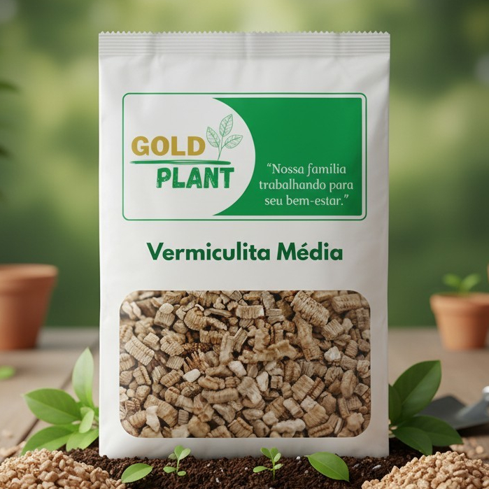 Vermiculita Expandida Fina ou Media 3, 10 ou 20 Litros Germinação Cultivo Sache Gold Plant