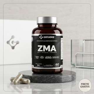 ZMA + Zinco, Magnésio, BORO e Vitamina B6 - 60 CÁPSULAS Genisis Nutrition