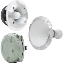Kit Super Tweeter JBL ST400 Trio Branco 150W + Driver JBL D250X 100W + Corneta JBL 11-25 Branca