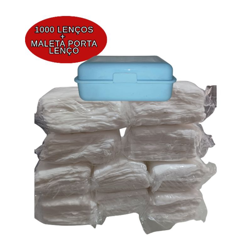 1000 Lenços Refil + Maleta porta lenço