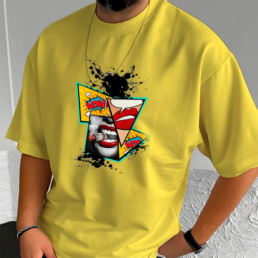 Camiseta T-shirt Pop Wow Art Comic Nova Coleção Unissex 100% Algodão