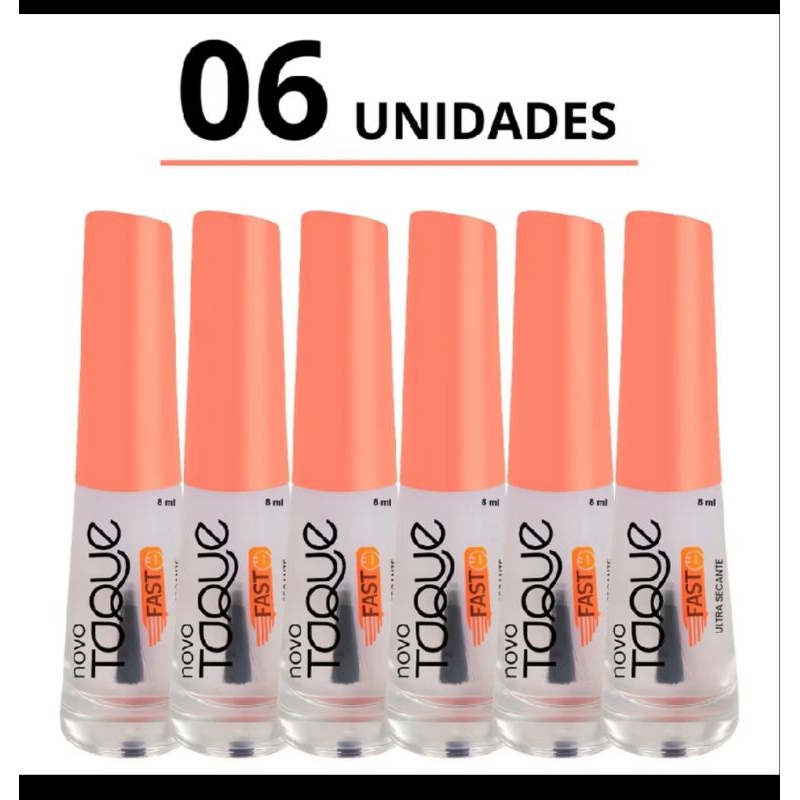 6 Esmalte Fast Ultra Secante (8 segundos ) esmaltes novo toque é qualidade