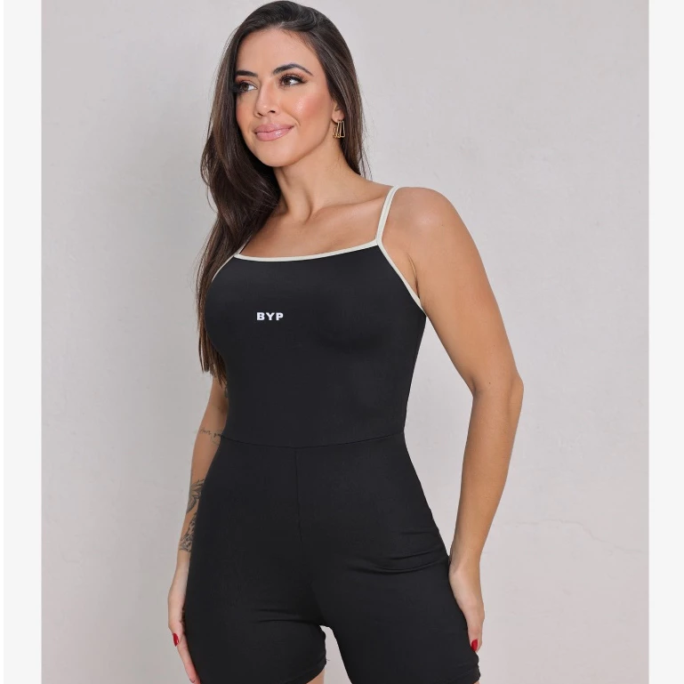 Macaquinho Fitness Feminino Poliamida Proteção UV Academia Treino Conforto Premium — imagem 1