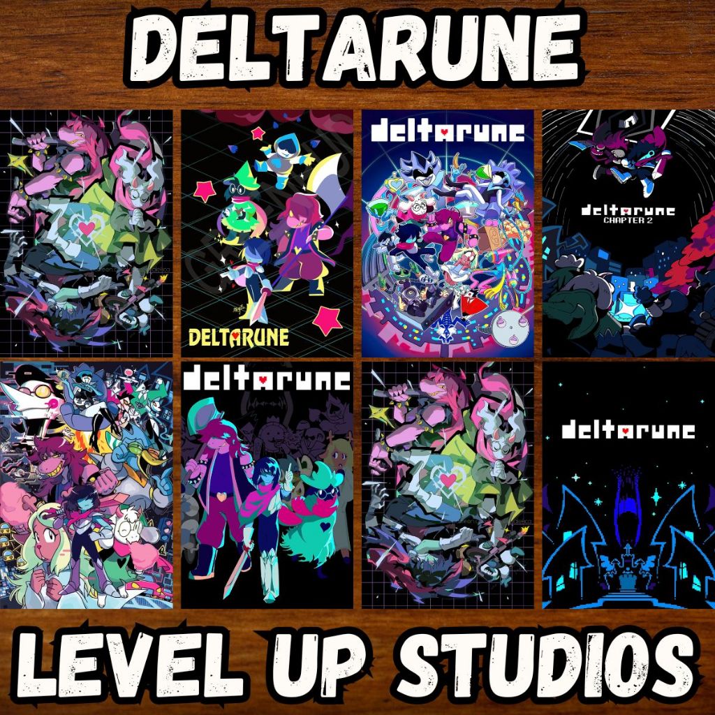 deltarune - Placas Quadros Decorativos Posters RPG Indie Kris…