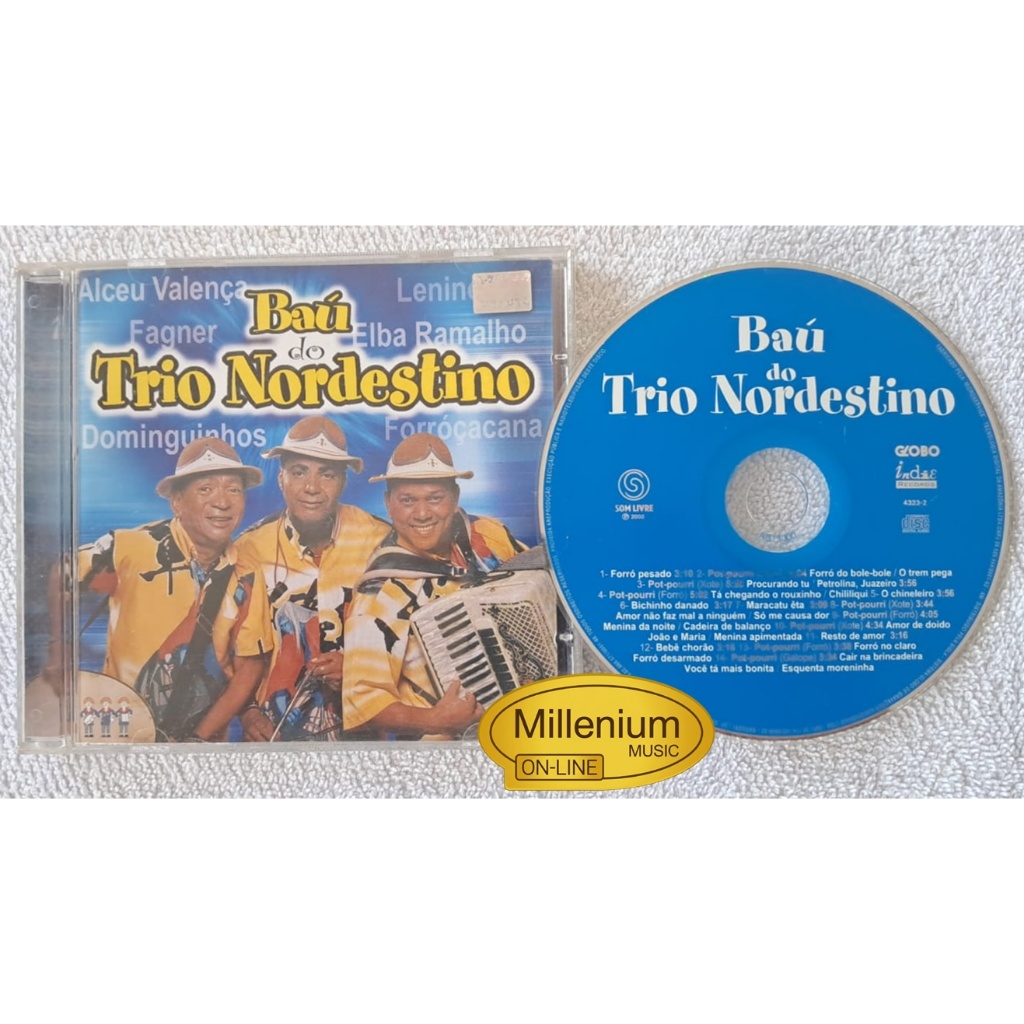 CD Trio Nordestino  Baú Do Trio Nordestino 2003 Original Gravadora Colecionador Ótimo Estado