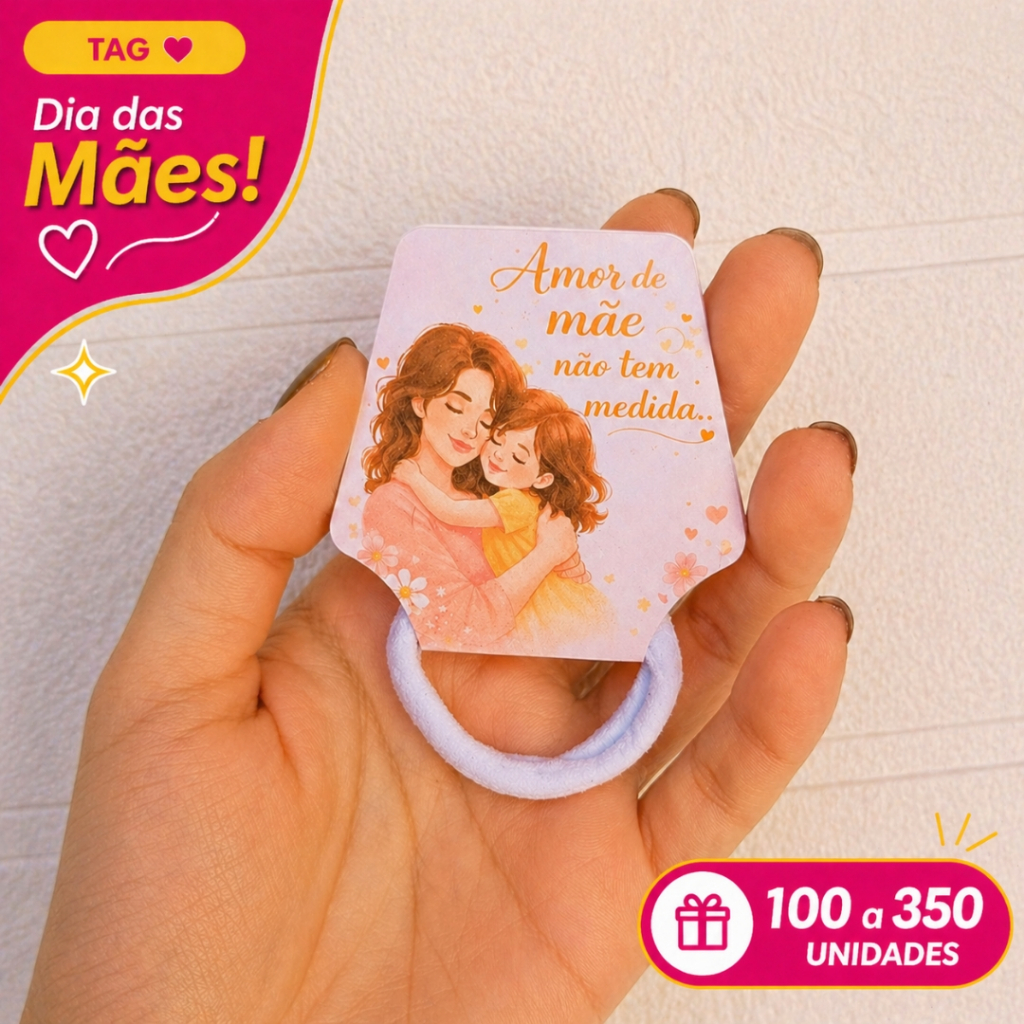 Lembrancinhas Dia das Mães Tag com Xuxinha Brinde Empresa Logo Lote Atacado 100 a 350