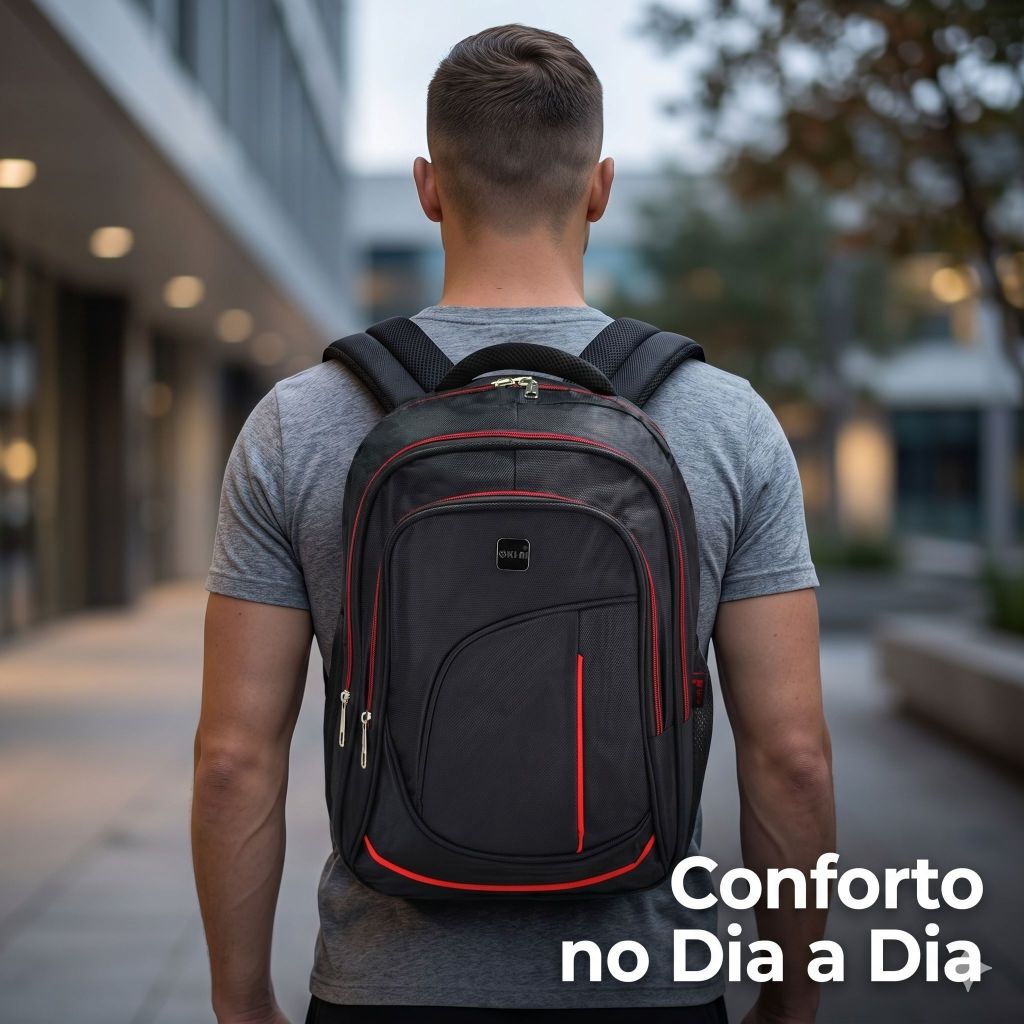 Mochila Notebook Executiva Impermeável Resistente Trabalho Faculdade Masculina Preta