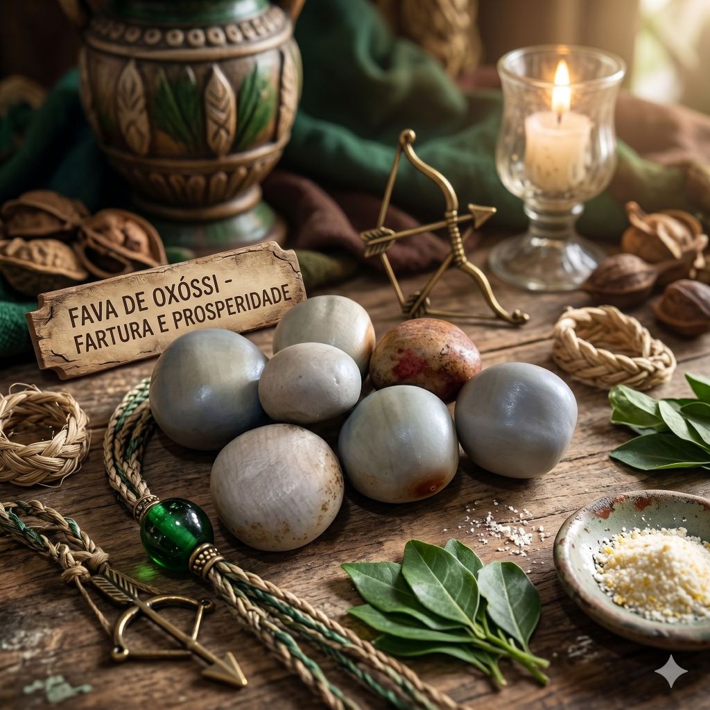 Fava de Oxóssi Semente Natural de Fartura e Prosperidade Para Oferendas Umbanda Candomblé Guia de Axé Envio Imediato