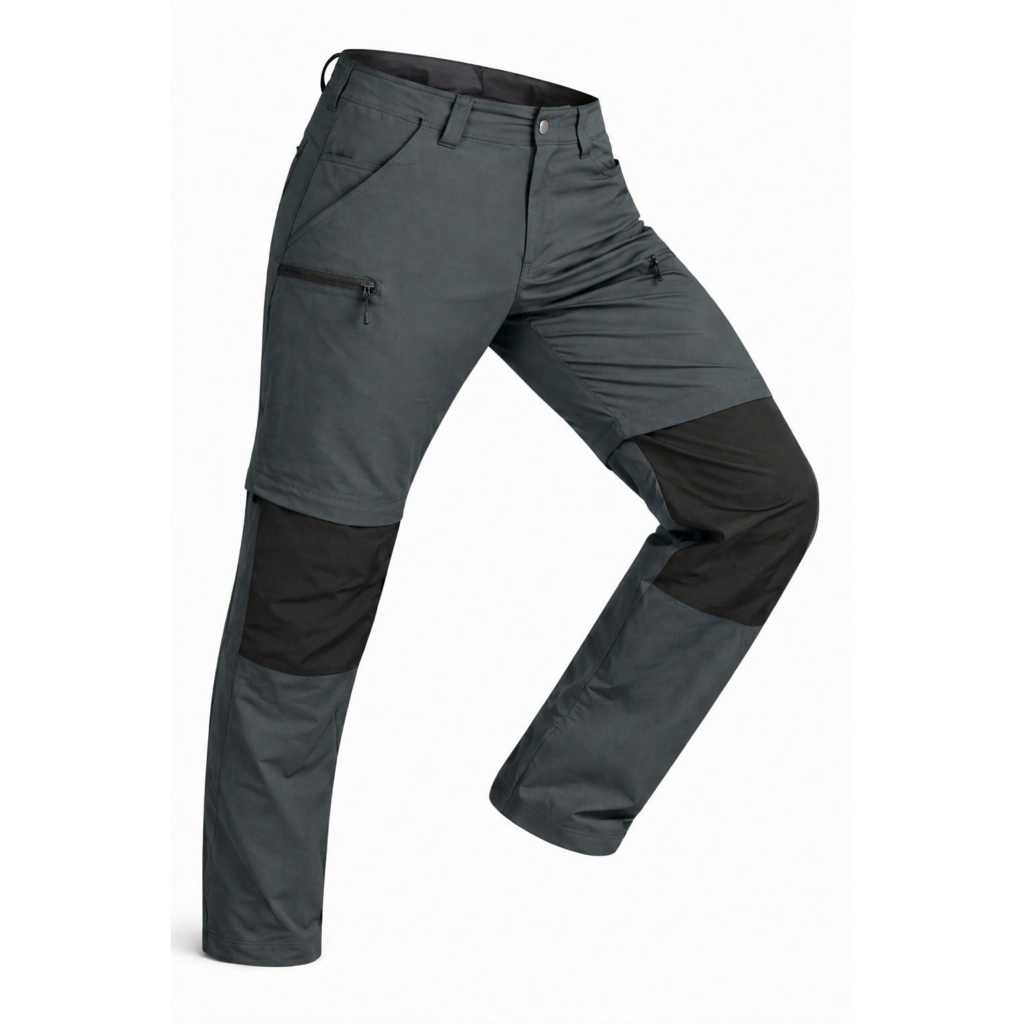 Calça bermuda masculina com Cordura Trail Light Trekking Cinza