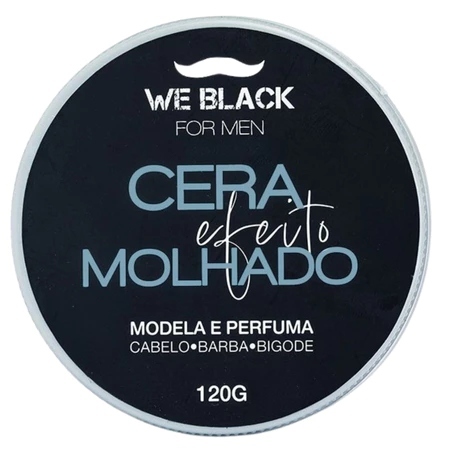 KIT C/ 02 POMADAS CAPILARES WE BLACK FOR MEN CERA EFEITO MOLHADO FRAGRÂNCIA FERRARI BLACK 120G