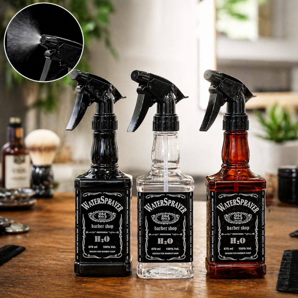Borrifador Profissional 470ml Spray Jato Fino Barber Shop Cabelo Água Pulverizador