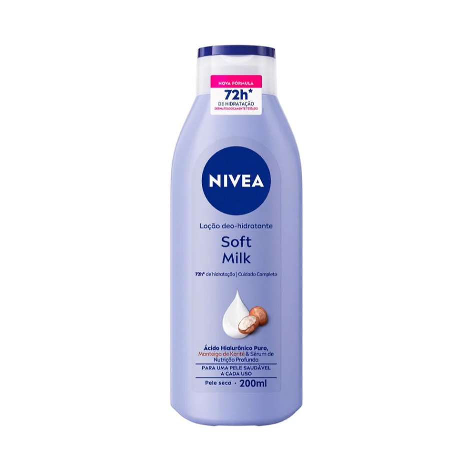 Body Loção Hidratante Soft Milk Pele Seca 200ML Nivea