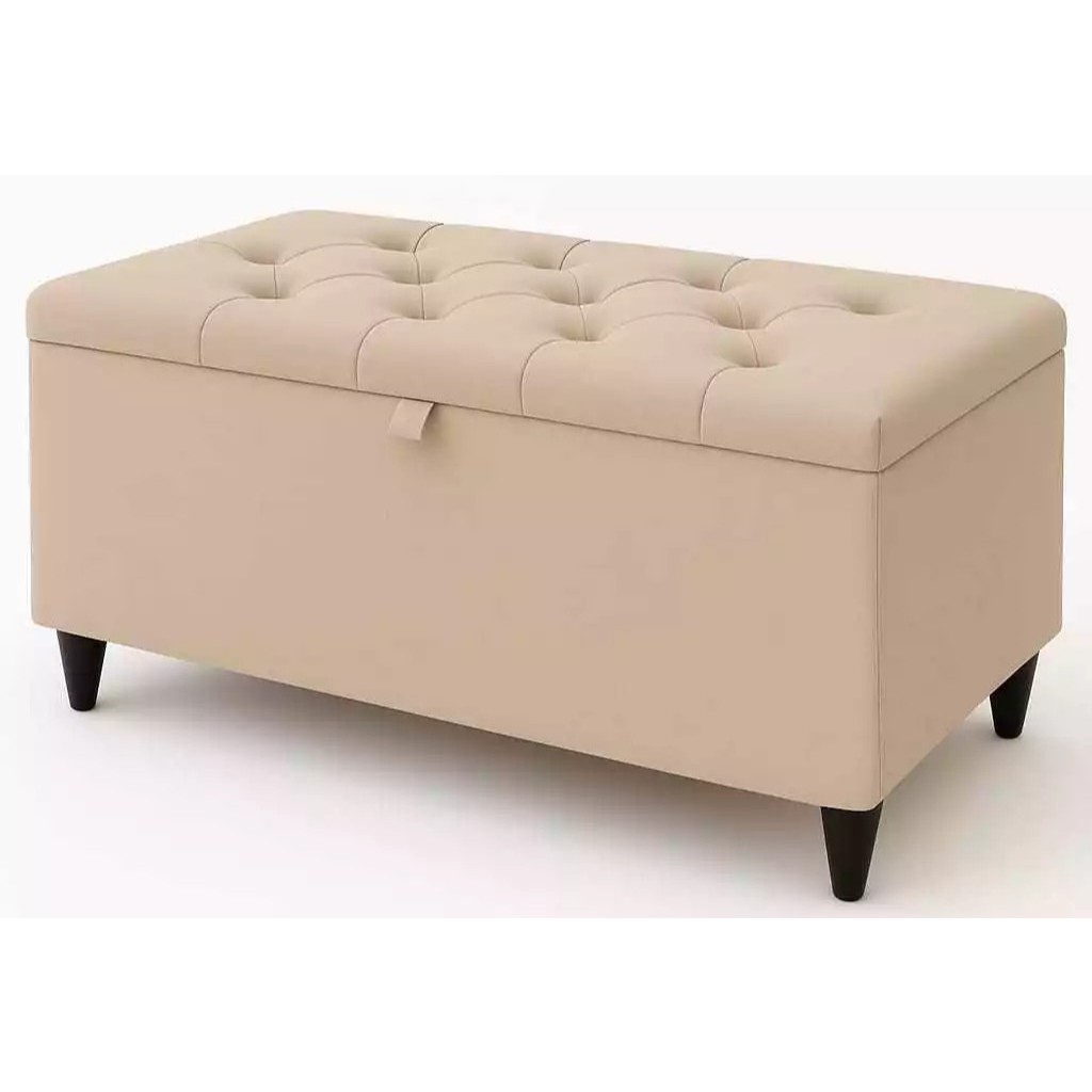 Sapateira Organizadora Baú Recamier Armazenamento Interno Solteiro 90cm Suede Pés de Madeira