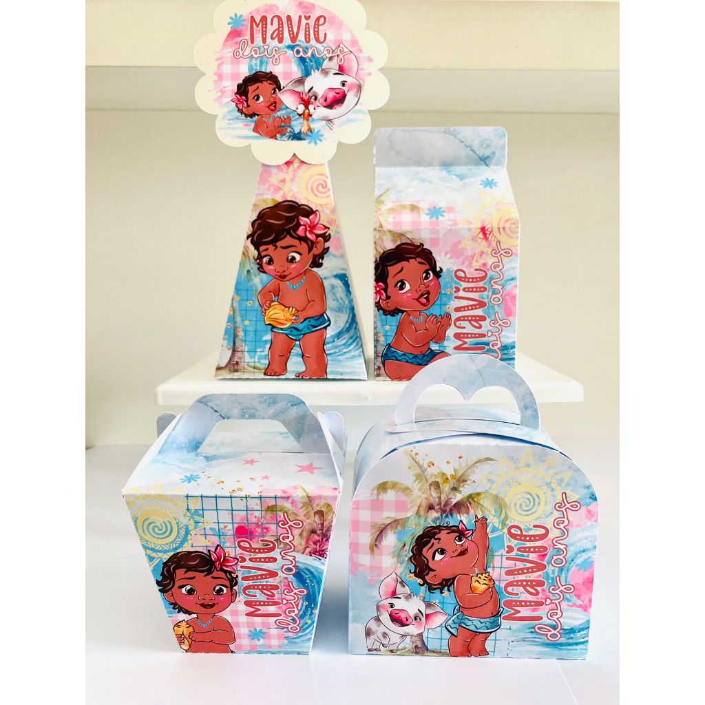 KIT LEMBRANCINHA PERSONALIZADA DE ANIVERSÁRIO MOANA BABY - LEMBRANCINHA PERSONALIZADA PEGUE E MONTE