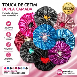 Toucas De Cetim Antifrizz Dupla Face Para Revenda Atacado Cores Variadas