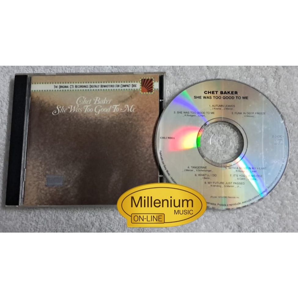 CD Chet Baker  She Was Too Good To Me 1974 Original Gravadora Colecionador Ótimo Estado
