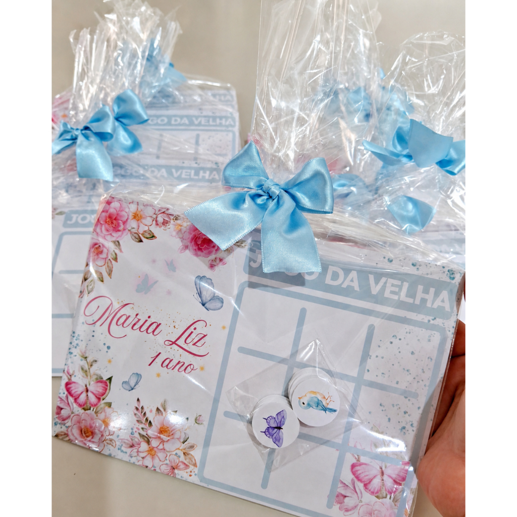 Jogos da velha Jardim Encantado | Borboletas | Lembrancinhas | Personalizados | Festas | Aniversário