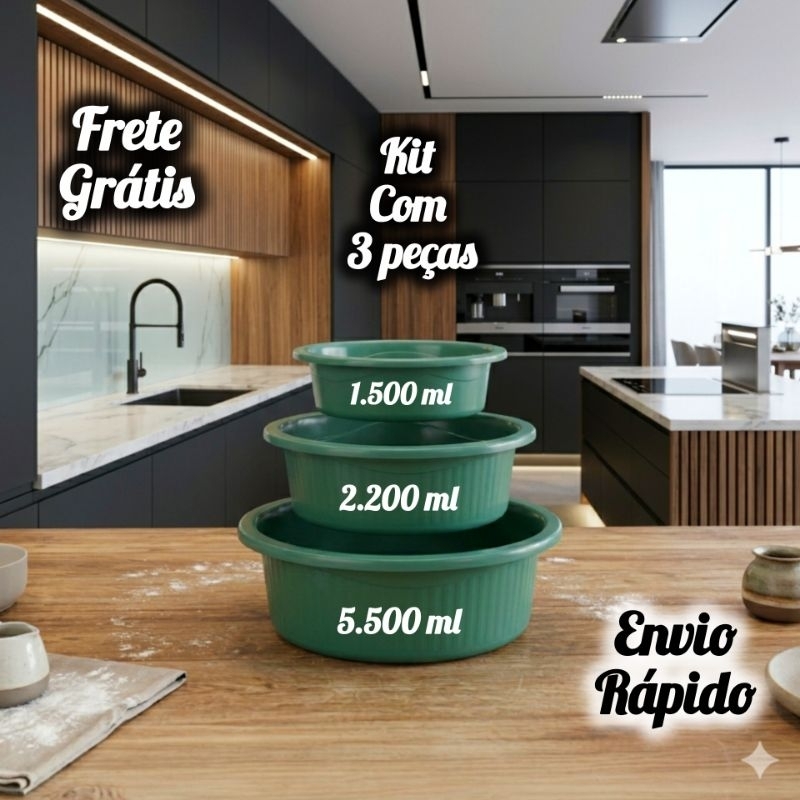 Bacia kit com 3 vasilhas, tigela, pode ir ao micro-ondas,lava-louças e congelador,livre de BPA.