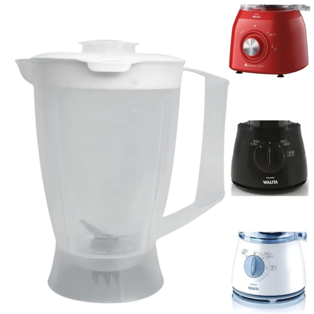Copo Compatível Liquidificador Walita Philips Ri7625 Ri7630 Translúcido