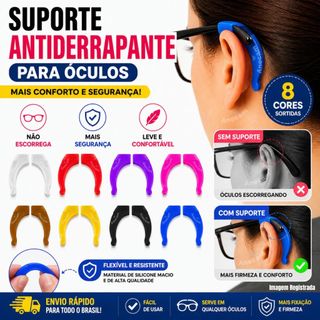 Trava Armação 1/3/5/10 Par Prendedor De Óculos Gancho Silicone Suporte antiderrapante Premium