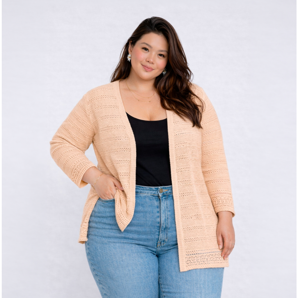 Blusa Casaco Cardigan Tamanho Grande Feminino Plus Size