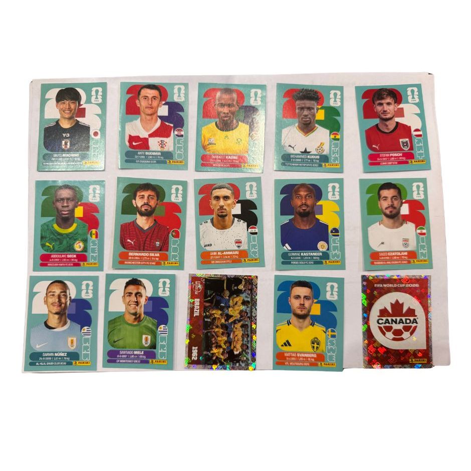 Kit Com 25, 50, 70 ou 100 Figurinhas Sem Repetição Copa Do Mundo 2026