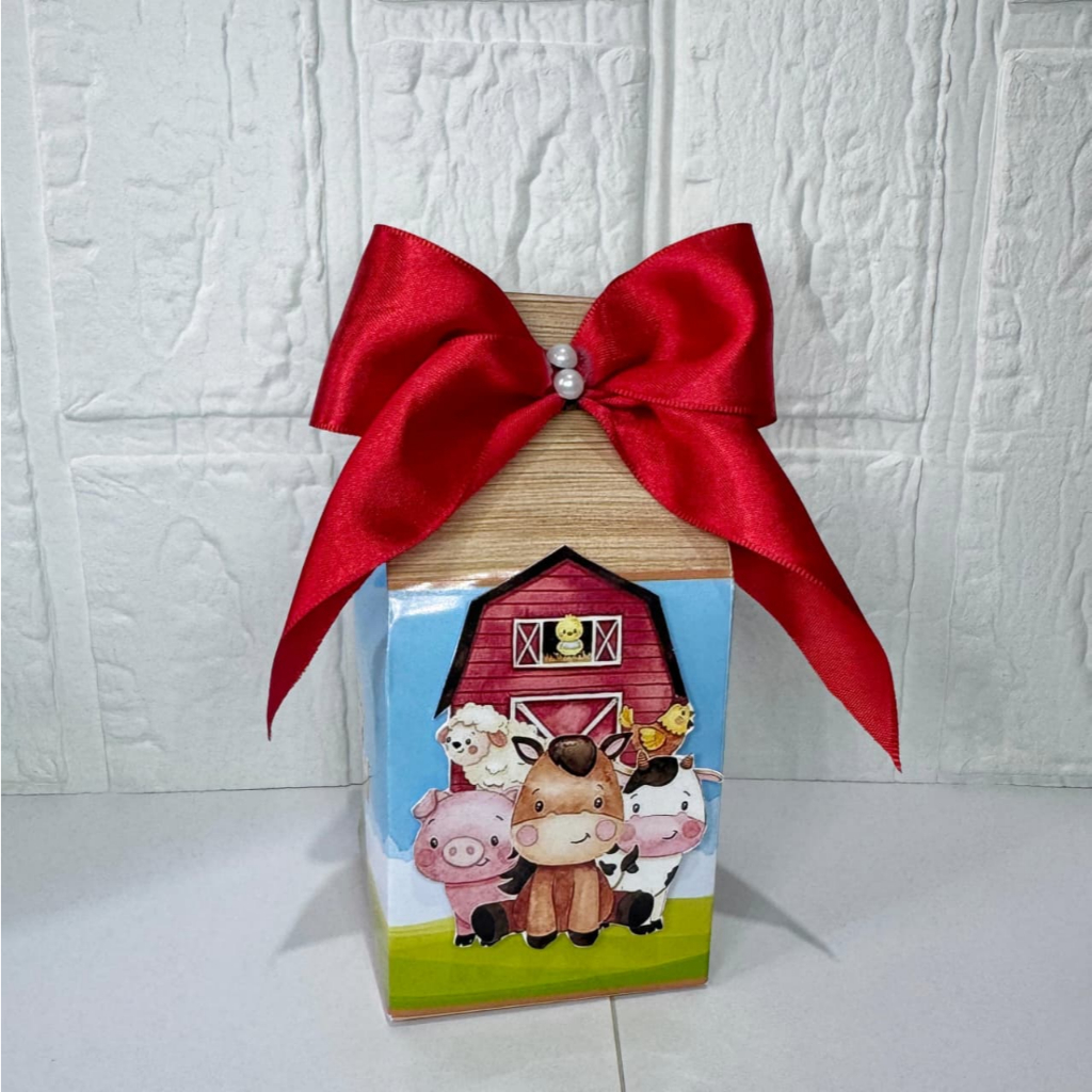 Caixa Milk Fazendinha / Fazendinha Personalizada/Lembrancinha de Festa /Aniversário/Personalizados para festas