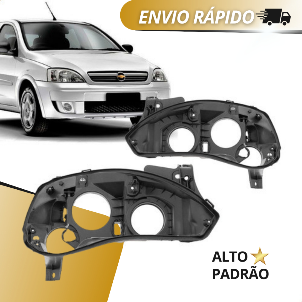 Carcaça Farol Corsa Arteb 2003 2004 2005 2006 2007 2008 2009 2010 2011 2012