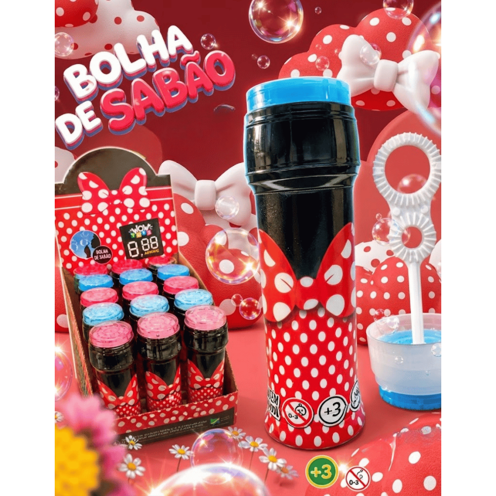 Kit 15 Bolinha de Sabão Laço Festa Lembrancinha aniversario insantil sacolinha surpresa bolha sabão