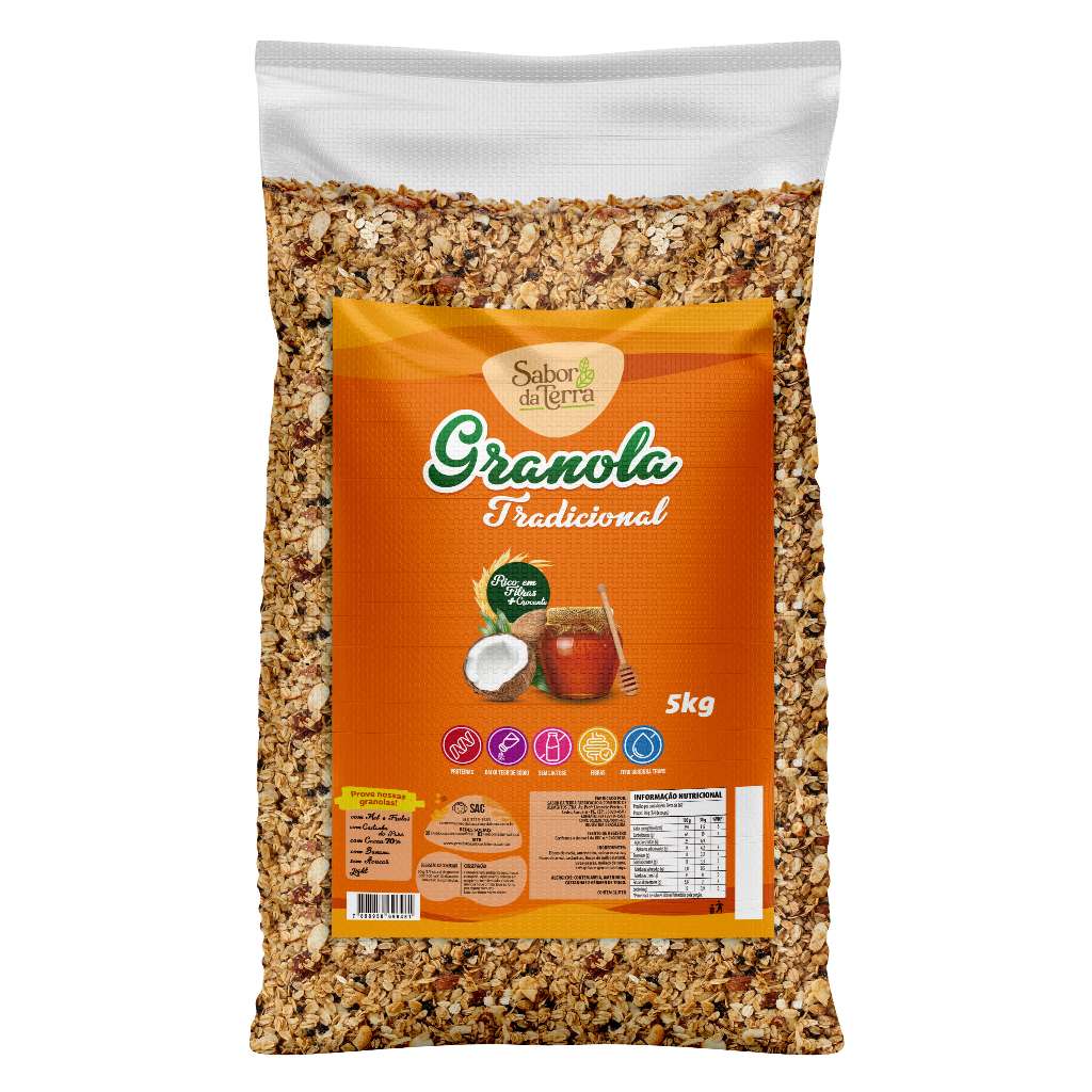 Granola 5kg – Sabor da Terra | Mais Economia, Rendimento e Sabor para o Seu Negócio ou Rotina