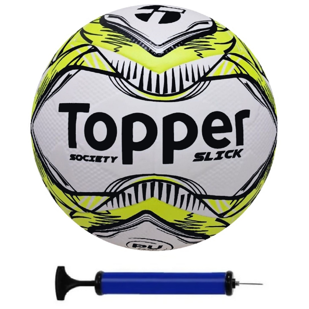 Bola Society Topper Amarela + Bomba De Ar