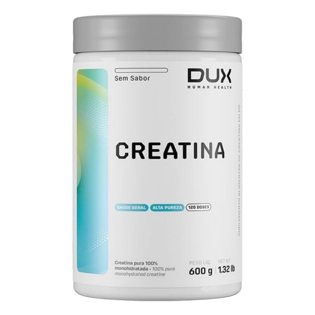 Creatina Monohidratada DUX 100% Pura 600g Alta Absorção