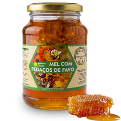 Mel Puro Com Favo In Natura Florada Silvestre 700g Apiários Canaã - Selo SIF