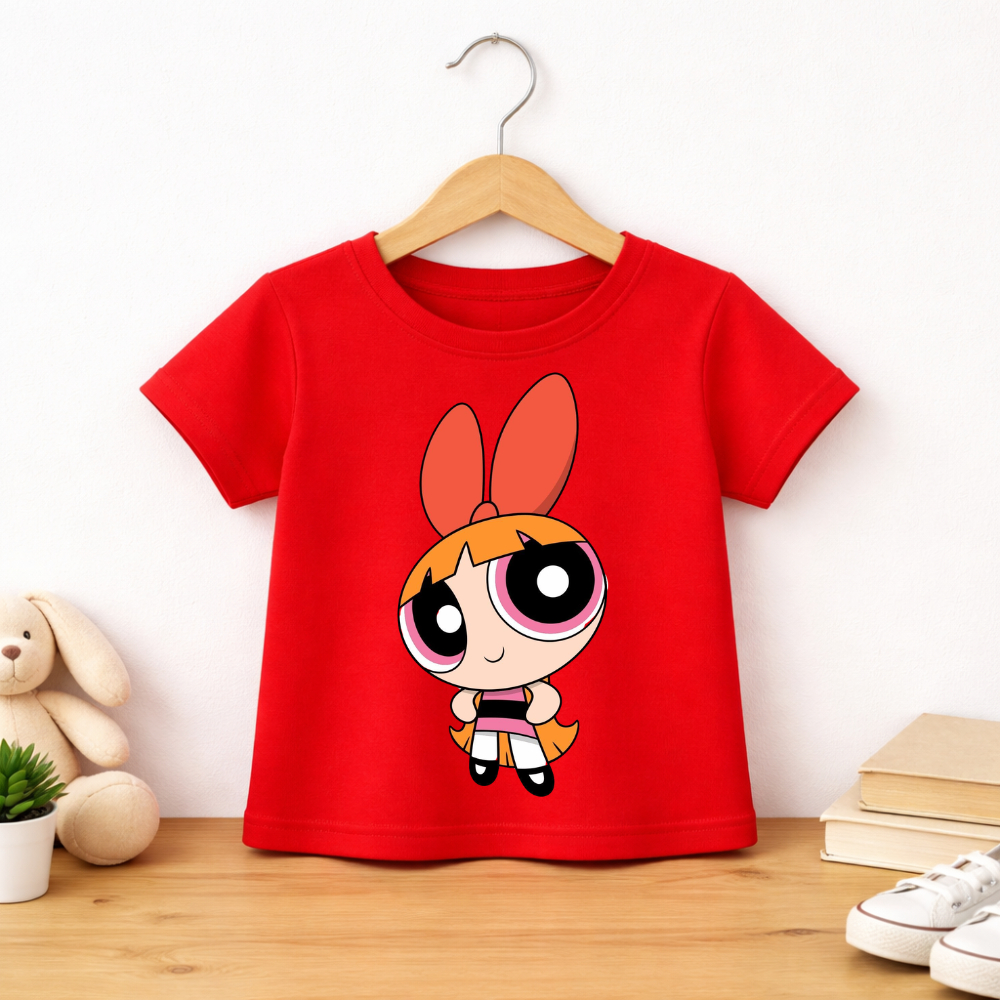 Camisa Camiseta infantil menina Menina super poderosa Florzinha feminina 100% Algodão