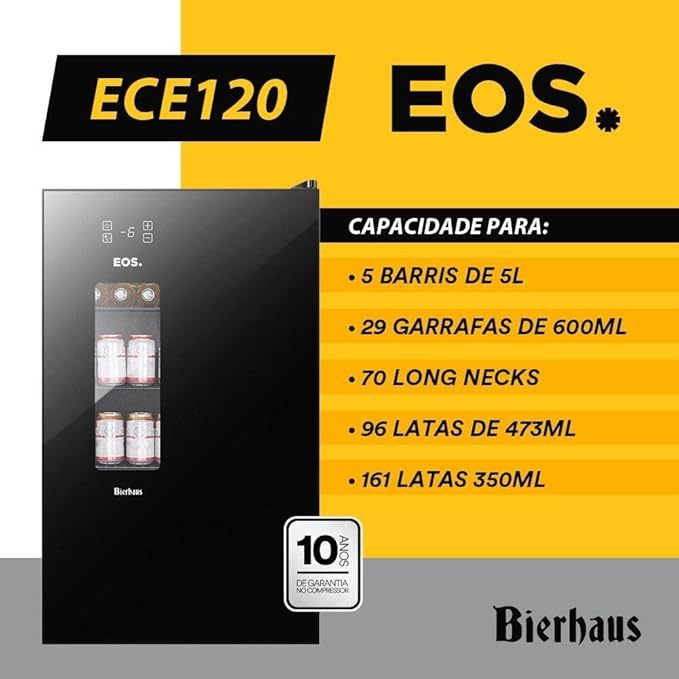 Cervejeira EOS Bierhaus 100 Litros Black Glass Frost Free ECE120 110V · foto 2