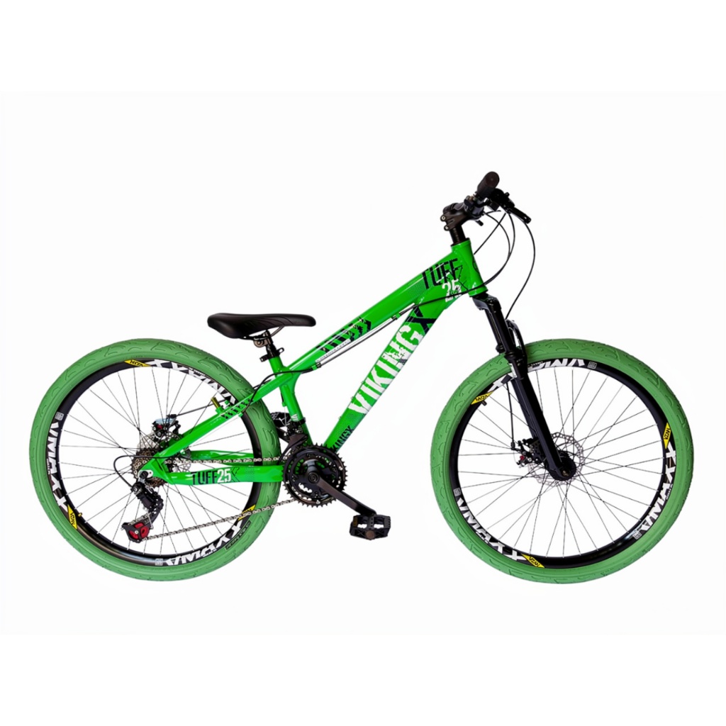 Bicicleta VikingX Tuff25 Aro26 21V Roda Vmaxx Pneu Flame Verde - Verde Neon
