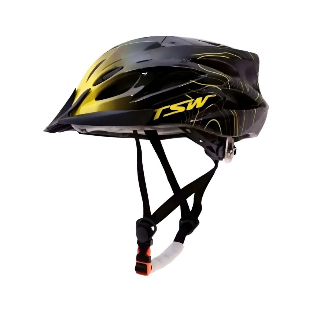 Capacete MTB Raptor III Led PT/AM c/VIS. TSW Medio