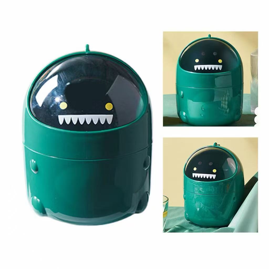 Recipiente De Pincel De Maquiagem Desenho Animado Flip Design À Prova De Poeira D'água Estável Suporte Para Mesa